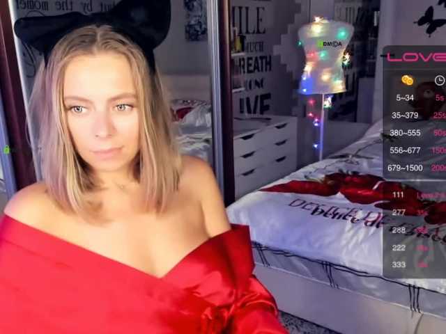Fotod CallMeAngel Hello, i am Diana! Lovense from 5 tok.,TIP MENU in CHAT. Public Cum show 4477 tokens! Have a Good time and stay Positive. Not be shy to invite FULL PVT and sent tokens as Gift:) Please PUT LOVE. Kiss